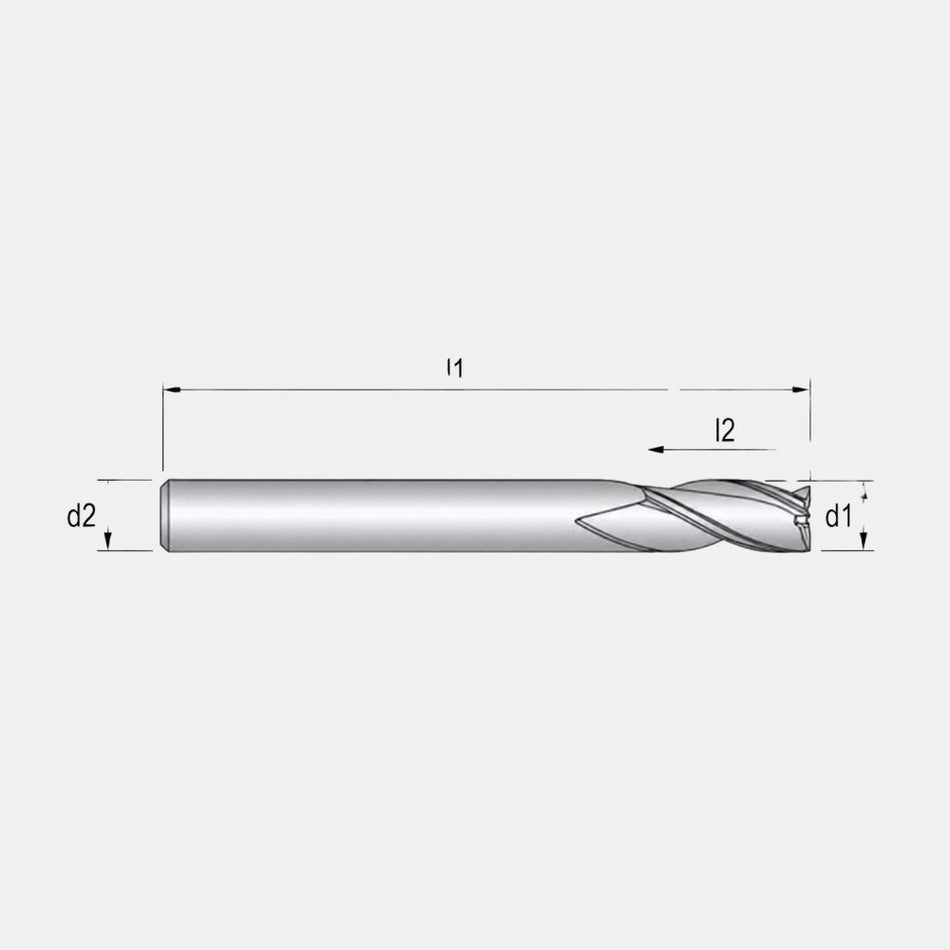 Fresa MD Integrale RIME Serie CBR3 Z3 – Rivestimento DURAMILL
